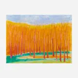 Wolf Kahn, Orange on Orange, 2014, pastel on paper