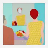 Jeffly Gabriela Molina, Mirror, 2017, oil on linen