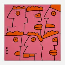 Thierry Noir, Manifest for daily walking at a brisk pace, 2023, acrylic on canvas