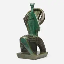 Alexander Archipenko, Seated Woman, bronze