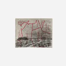 Waldsee 1944: Budapest/Soweto by William Kentridge, 2003, charcoal and ink on newspaper, sold Jul 2026
