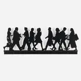 Julian Opie, City Walkers 2, 2014, powder-coated steel