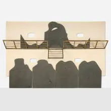 Balcony by Salvatore Scarpitta, 1975-1980, canvas, wood, and rubber, sold Jul 2026