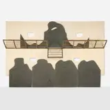 Salvatore Scarpitta, Balcony, 1975-1980, canvas, wood, and rubber