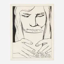 Raymond Pettibon, No Title (Patty), 1982, ink on paper