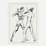 Raymond Pettibon, No Title (Kick me), ink on paper (double-sided)
