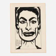 No Title (Will I ever be...) by Raymond Pettibon, 1984, India ink on paper, sold Jul 2026
