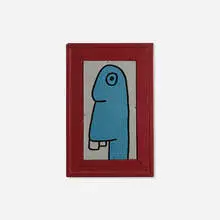 Thierry Noir, Valentin se prépare pour demain, 1989, acrylic on board in artist's frame