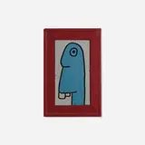 Thierry Noir, Valentin se prépare pour demain, 1989, acrylic on board in artist's frame