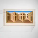 Patrick Hughes, Arcadia, 1997, 3D lithograph with hand-coloring in Perspex presentation box