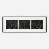 Hiroshi Sugimoto, Sea of Buddha 004, 005, 006 (triptych), 1995, gelatin silver print mounted to aluminum in artist's frame