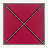 Tadaaki Kuwayama, Untitled, 1966, Liquitex on canvas, chrome steel