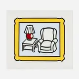 Roy Lichtenstein, Red Lamp, 1992, lithograph in colors on BFK Rives
