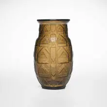 Daum, Art Deco vase, c. 1930, molded glass