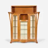 Louis Majorelle, Large Nenuphars cabinet, c. 1900, mahogany, glass