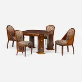 Art Déco, Card table and four chairs