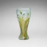 Tiffany Studios, Paperweight vase with daisies, c. 1911-1912, hand-blown Favrile glass