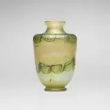Tiffany Studios, Early decorated vase, c. 1895-1896, hand-blown Favrile glass