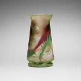 Schverer Burgun & Cie, Fine vase with thistles, c. 1900, acid-etched, internally decorated, wheel-carved, martelé and gilt cameo glass