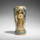 Stellmacher Nikolaus Kannhäuser for Riessner & Kessel, Allegory of Austria-Hungary Amphora portrait vase, c. 1902, glazed and gilt earthenware