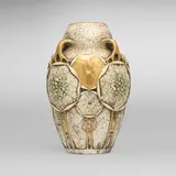 Ernst Wahliss, Amphora Lotus vase, c. 1910, glazed and gilt porcelain