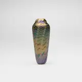Tiffany Studios, Early decorated perfume sample bottle, c. 1895-1896, hand-blown Favrile glass
