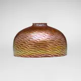 Tiffany Studios, Damascene shade, c. 1910, hand-blown Favrile glass