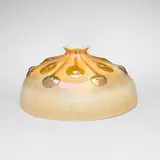 Tiffany Studios, Early Tendril shade, c. 1895, hand-blown Favrile glass