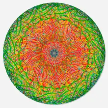 Ryan McGinness, Black Hole Tondo, 2008, acrylic on canvas