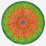 Ryan McGinness, Black Hole Tondo, 2008, acrylic on canvas