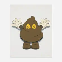 Kaws, WARM REGARDS (from the Beautiful Losers portfolio), 2005, letterpress in colors on Somerset Velvet