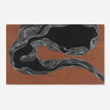 David Ellis, Extra Extra Small Flow Luan 3, 2008, black gesso and enamel on panel