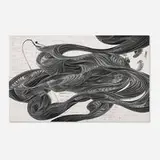 David Ellis, CV's Critical Weather, 2008, collage with black gesso and enamel on panel