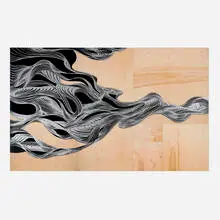 David Ellis, 1, 1, 2, 3, 5, 8, 13, 21, 34, 55, 2008, screenprint in colors on Ultrachrome photograph in 10 parts according to the Fibonacci Sequence