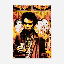 Shepard Fairey, Obey Distort Sid (Red), 2001, screenprint in colors on canvas