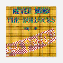 Invader, Rubik Never Mind (the Bullocks), 2009, 225 Rubik's Cubes on Perspex panel
