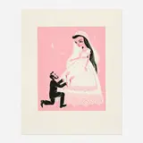 Mark Ryden, Lincoln’s Hands, 2007, relief print in colors on Somerset