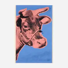 Andy Warhol, Cow, 1971, screenprint in colors on wallpaper