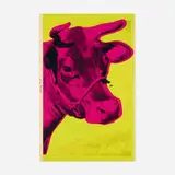 Andy Warhol, Cow, 1966, screenprint in colors on wallpaper