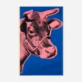Andy Warhol, Cow, 1976, screenprint in colors on wallpaper