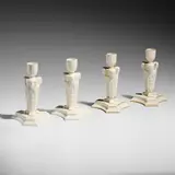 Royal Worcester, Egyptian Revival candlesticks, set of four