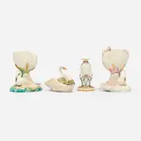 Royal Worcester, Collection of four works with swans