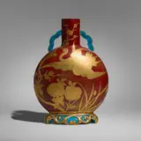 Royal Worcester, Moon flask with Japonesque motifs