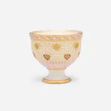 George Owen for Royal Worcester, Jeweled, reticulated and double-walled chalice