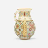 George Owen for Royal Worcester, Jeweled, reticulated and double-walled pitcher