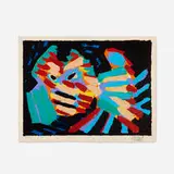 Karel Appel, Fighting Cat (from Cats portfolio), 1978, screenprint in colors on Japon