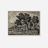 Birger Sandzén, Summertime, c. 1940, woodcut