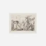 Rembrandt Harmensz van Rijn, Christ Seated Disputing with the Doctors, 1654, etching on wove paper