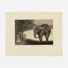 Francisco Goya, ¿Quién se pondrá el cascabel al gato? (from the four additional plates for Los Proverbios), etching on Richard de Bas