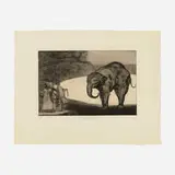 Francisco Goya, ¿Quién se pondrá el cascabel al gato? (from the four additional plates for Los Proverbios), etching on Richard de Bas